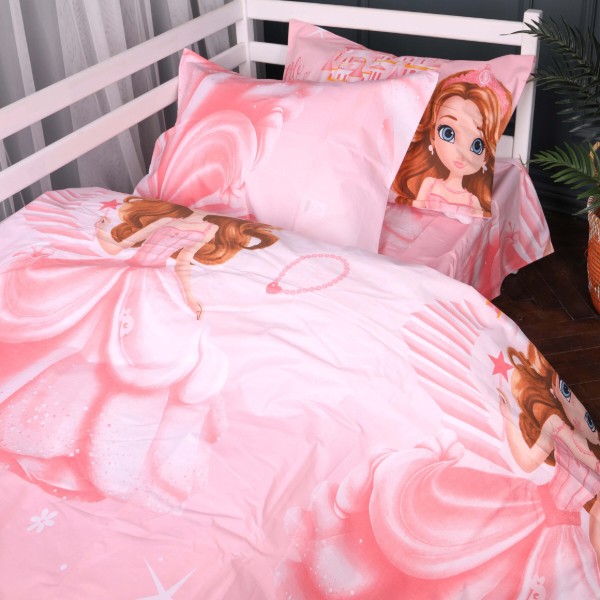Фото - Комплект постельного белья детский MirSon 110х140 см Kids Time 17-0901 Princess Dream Бязь (2200012397596)